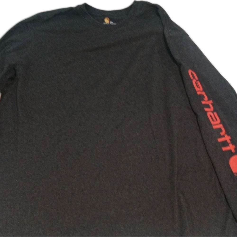 Carhartt Long Sleeve Logo Shirt Mens Large Loose Fit 2XL T-Shirt